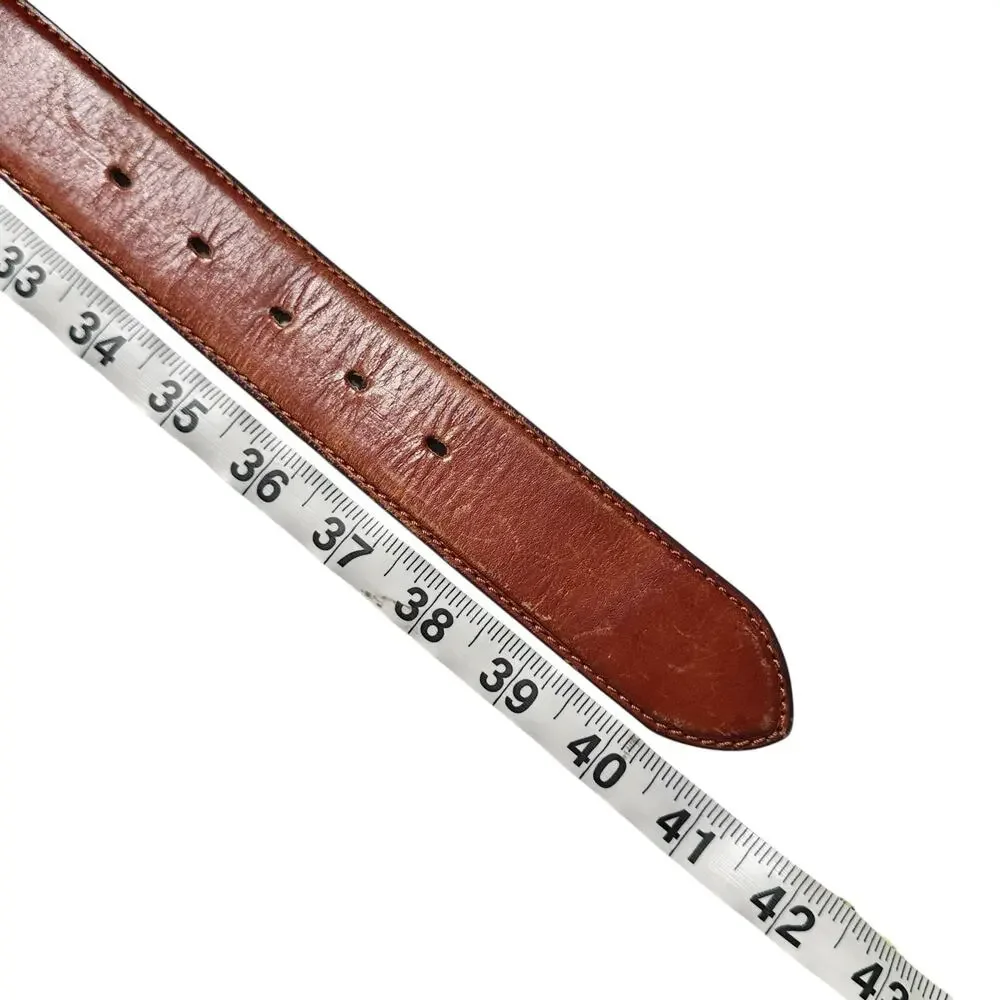 Silver Creek | Men | Vintage Banded Western Silver Medallion Leather Belt | 36